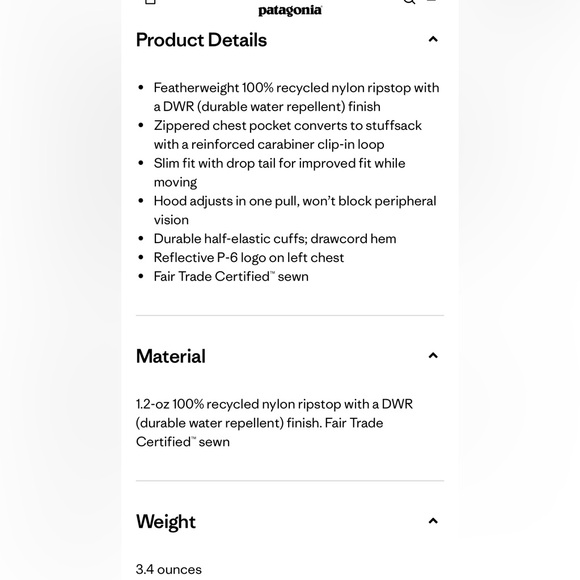 Patagonia Houdini Windbreaker in Lavender - Picture 10 of 10